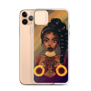 Sunflower Lady iPhone Case