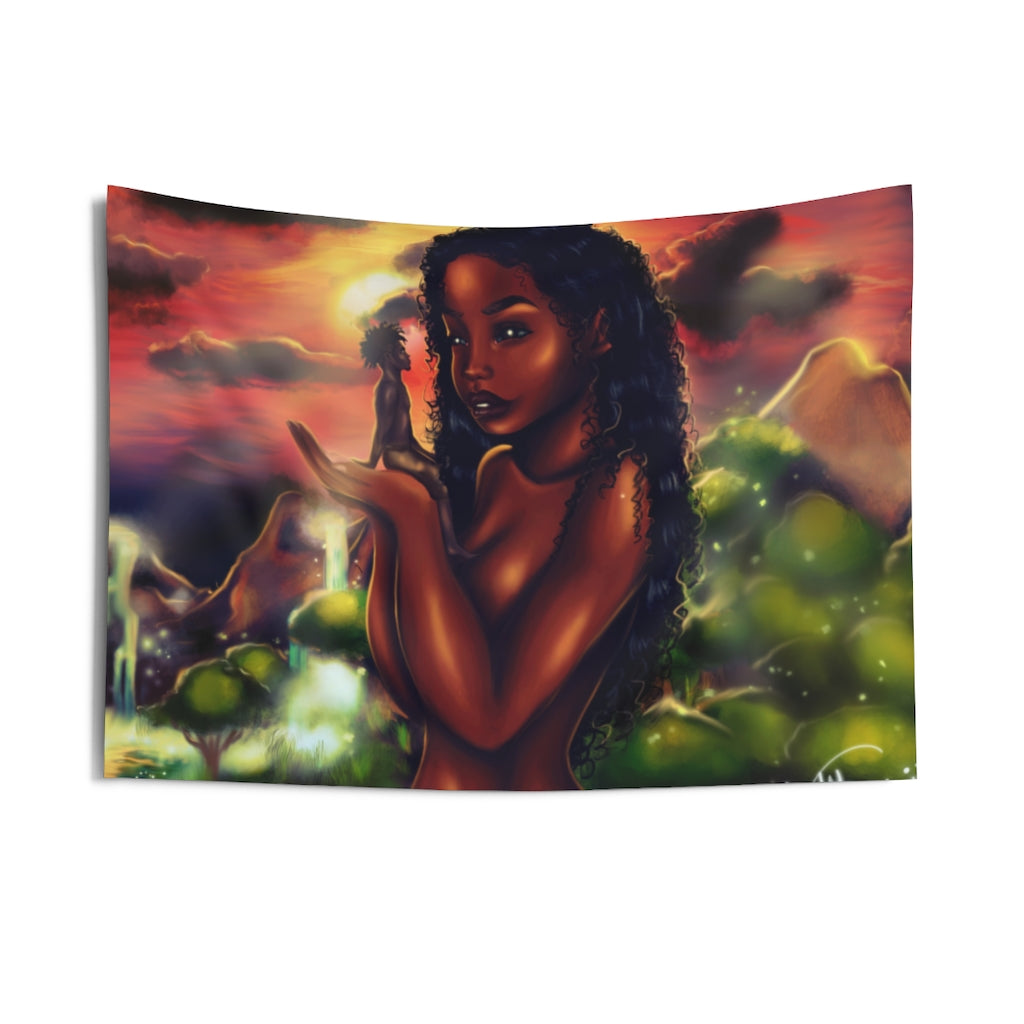 Her Love Story Indoor Wall Tapestries