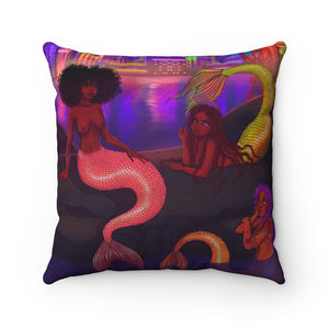 Mermaid Chat Polyester Pillow