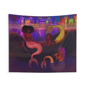 Mermaid Chat  Indoor Wall Tapestries