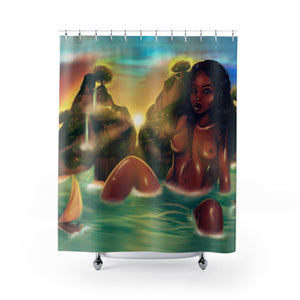 Her Discovery Shower Curtains