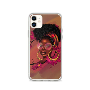 Orchid Flower Lady iPhone Case