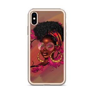 Orchid Flower Lady iPhone Case
