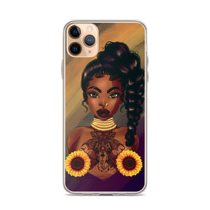 Sunflower Lady iPhone Case